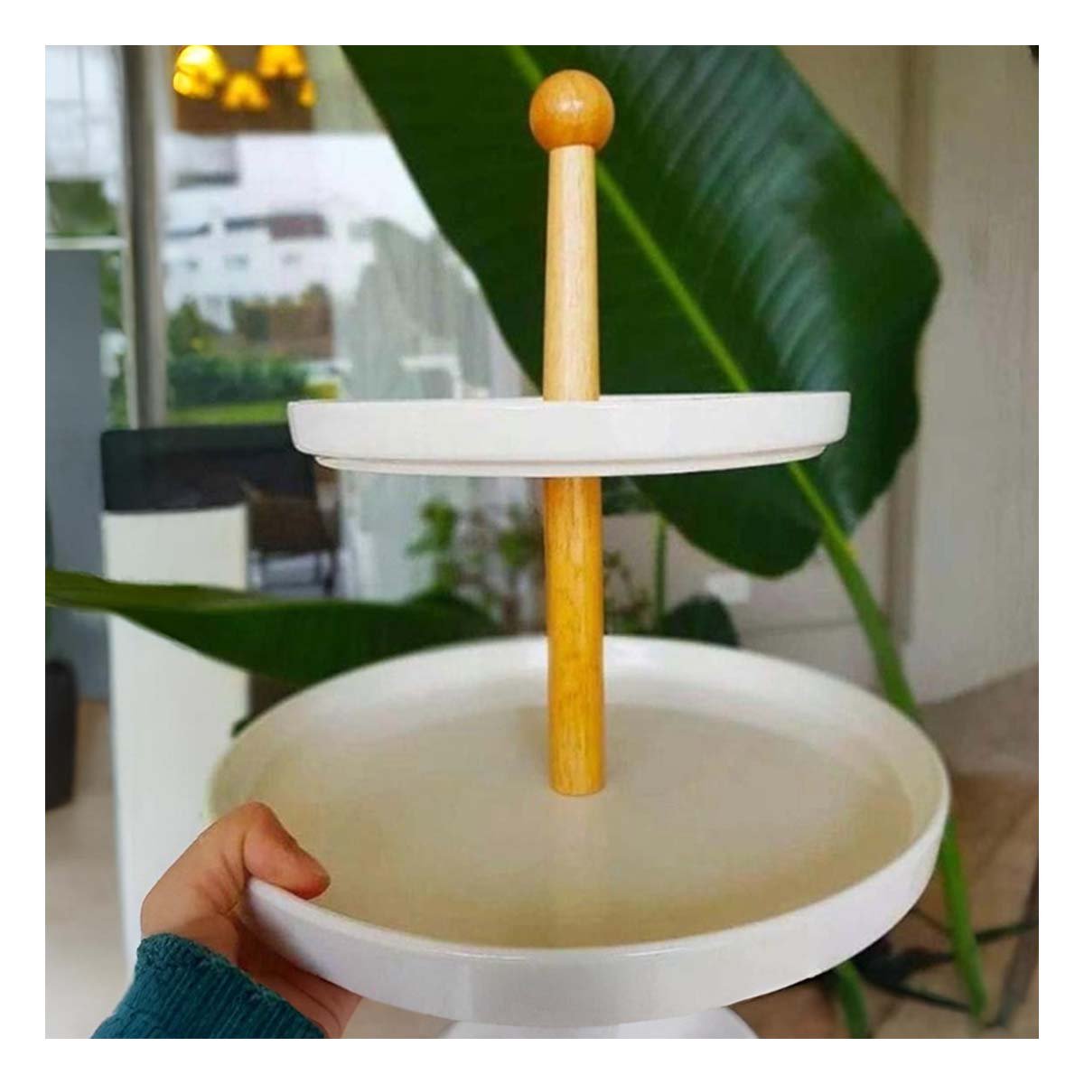 PACK4 SOPORTE 2 NIVELES DE CERAMICA PARA USO DIARIO Y MANTENER ORDEN EN COCINA - 3