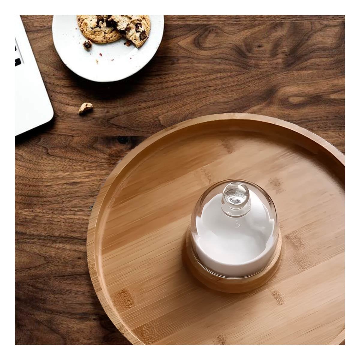 BASE CIRCULAR CON MINI CUPULA Y BOWL PARA POSTRES Y APERITIVOS Y+LIGAS REGALO - 2