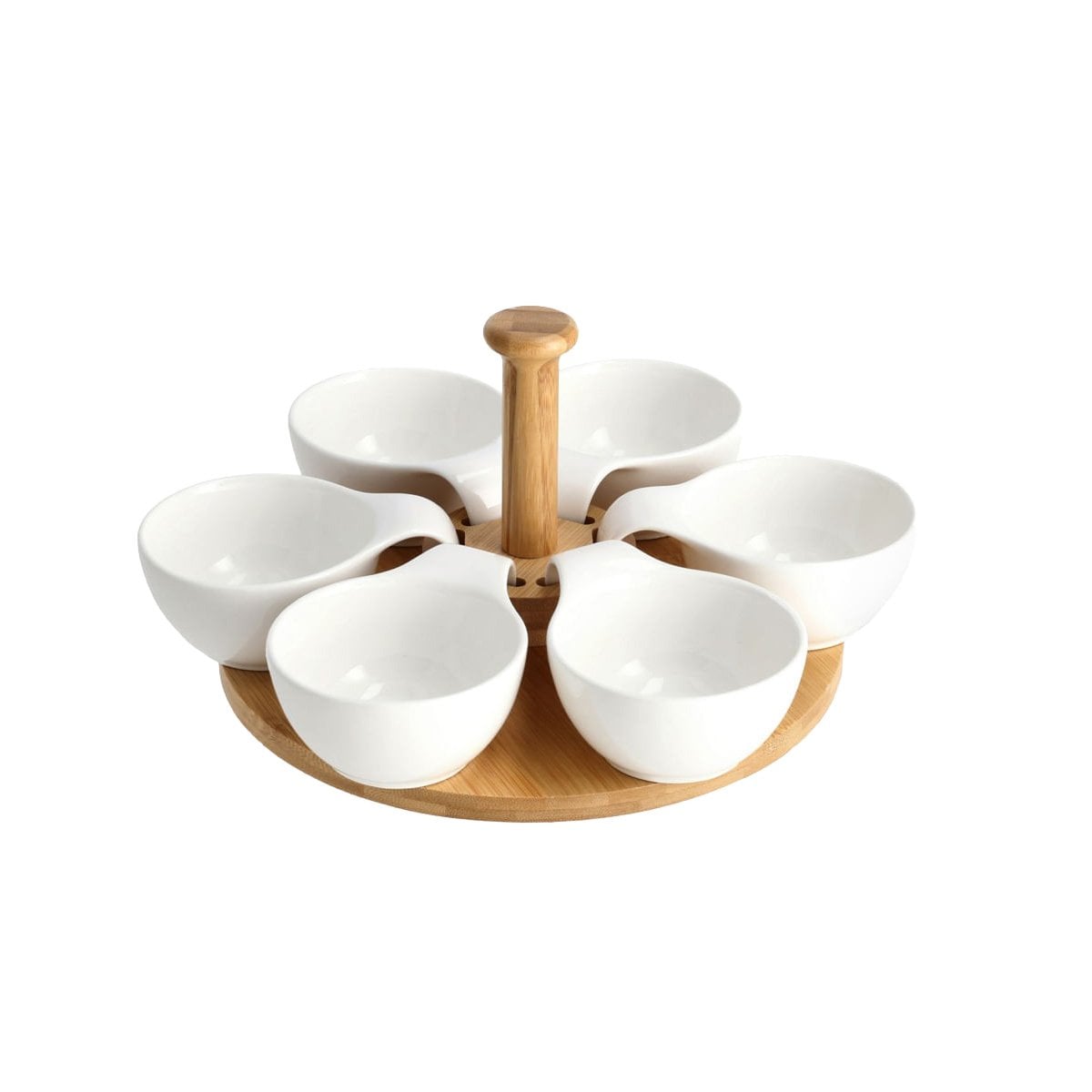PACK2 SOPORTE GIRATORIO DE 6 BOWLS PARA COMIDAS FAMILIARES Y EVENTOS Y+REGALO STICKER - 2