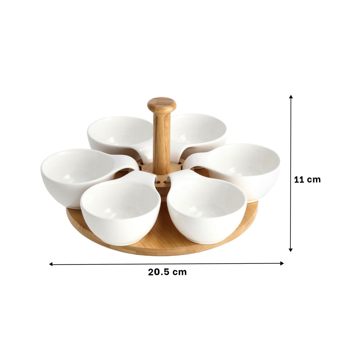 PACK2 SOPORTE GIRATORIO DE 6 BOWLS PARA COMIDAS FAMILIARES Y EVENTOS Y+REGALO STICKER - 4