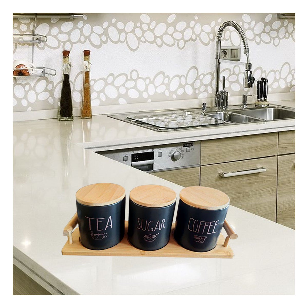 BASE DE CONTENEDORES CON TAPA PARA USO DIARIO EN COCINA Y HOGAR Y+REGALO STICKER - 2