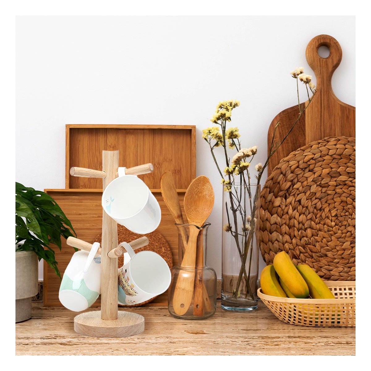 PACK2 ESTANTE COMPACTO PARA 6 TAZAS VERTICAL Y DECORATIVO Y+REGALO STICKER - 5