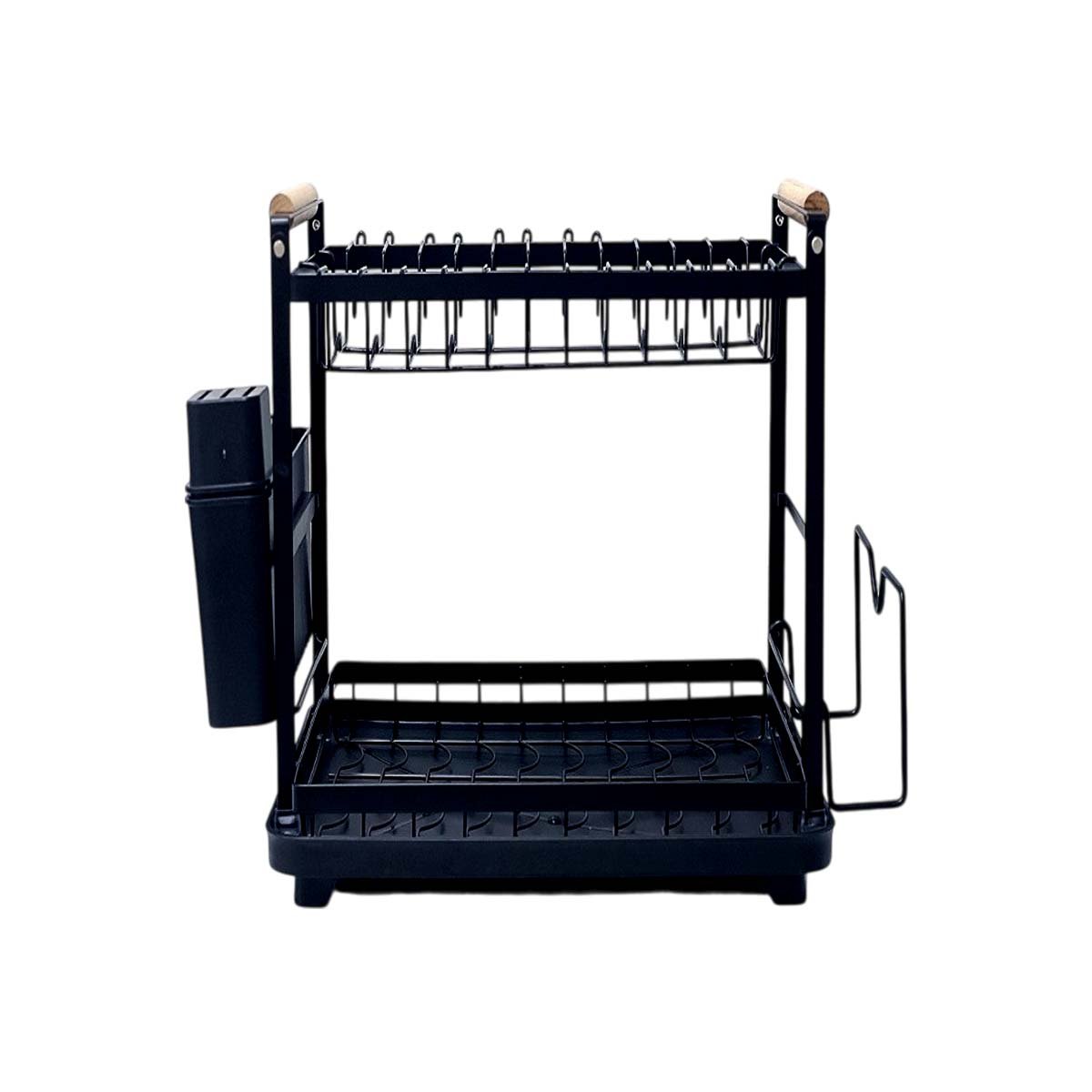 PACK2 SOPORTE MULTIFUNCIONAL 2 NIVELES PARA PLATOS VASOS NEGRO Y+REGALO STICKER - 2