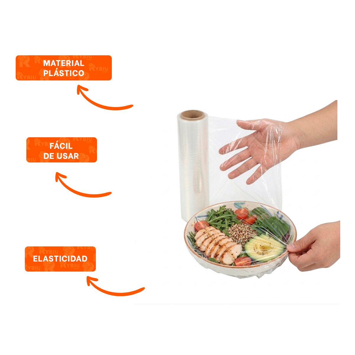LAMINA PLASTICA TRANSPARENTE PARA ALIMENTOS 20M X 30CM COCINA HOGAR DIARIO - 3