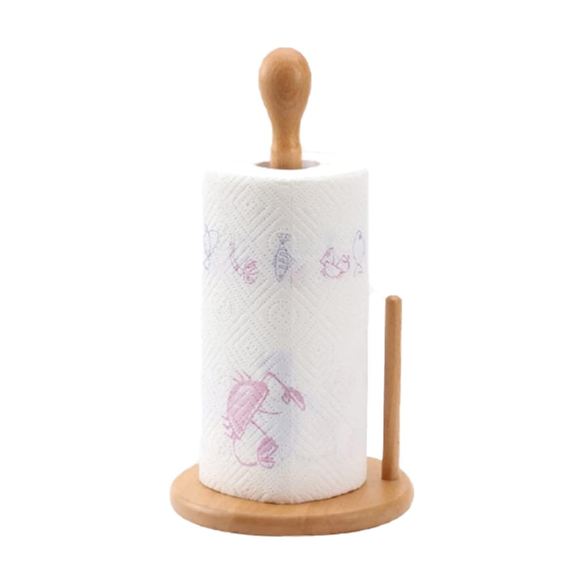 PACK2 SUJETA COCINA VERTICAL CON BASE REDONDA Y SOPORTE DOBLE PALO MADERA Y+REGALO STICKER - 2