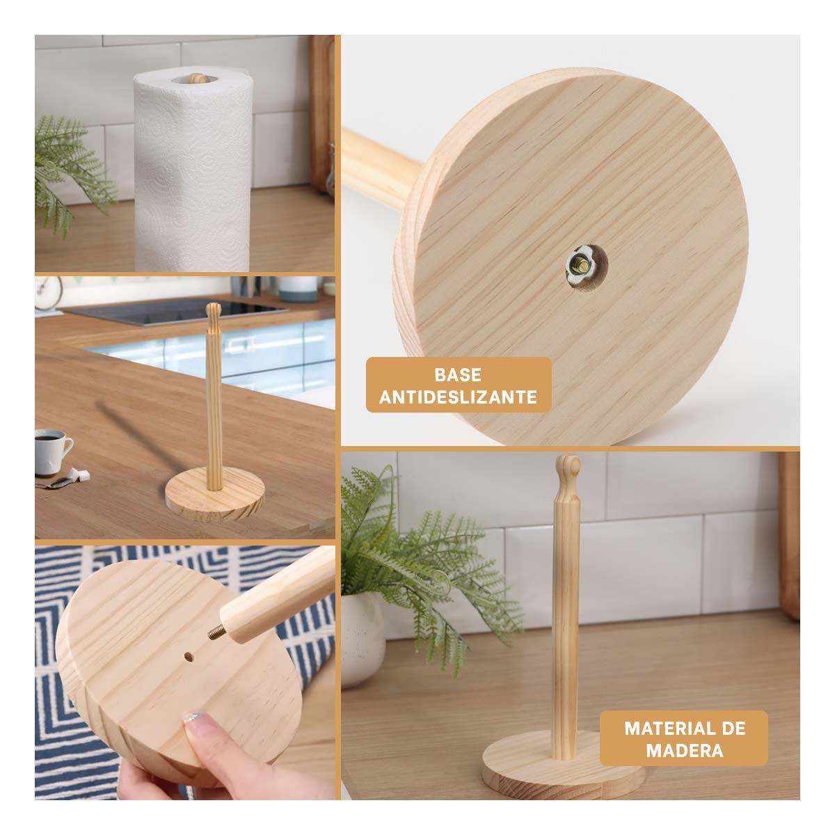 PACK12 COLGADOR MULTIFUNCIONAL VERTICAL CON CABECITA LARGA Y BASE REDONDA Y+PAPEL REGALO - 2