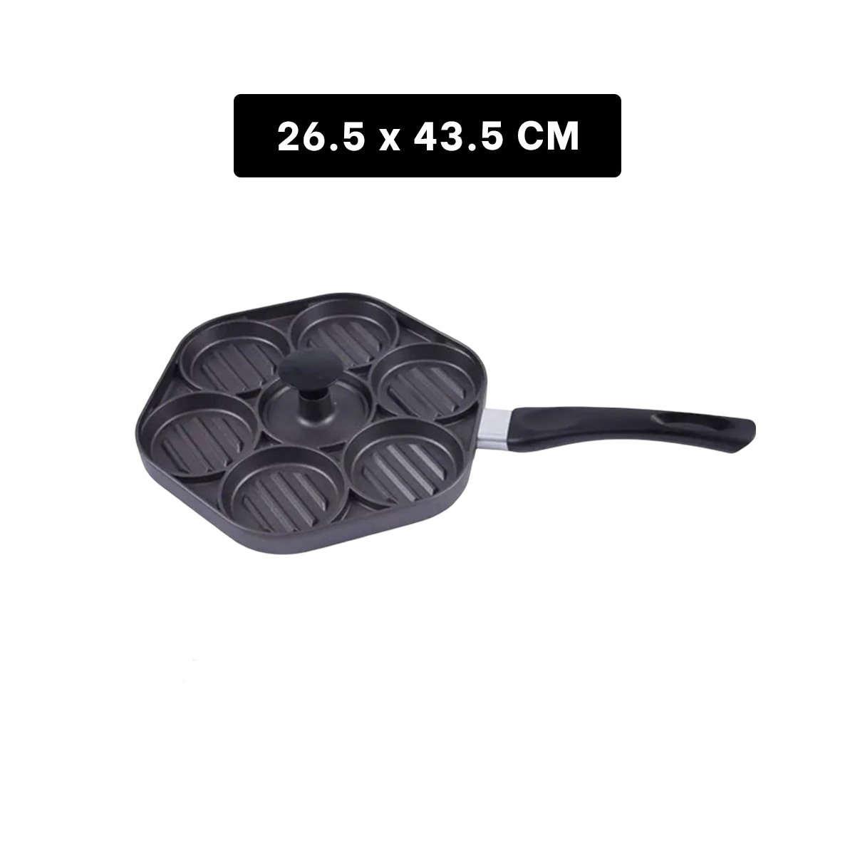 PACK6 BASE DE METAL PARA PANQUEQUES Y TORTILLAS RAPIDAS NEGRO Y+REGALO STICKER - 4
