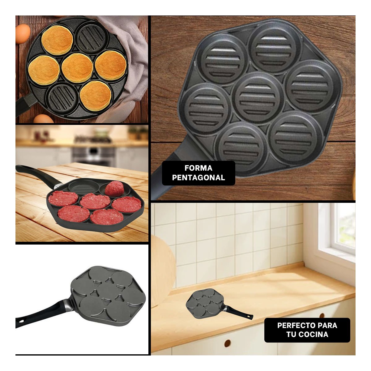PACK4 PLACA REUTILIZABLE PARA SNACKS CASEROS Y CREATIVOS NEGRO Y+REGALO STICKER - 2