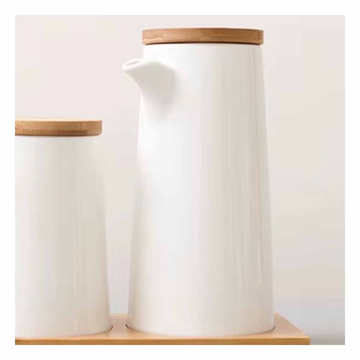 RECIPIENTE DE CERAMICA CON TAPA QUE FACILITA SERVIR LIQUIDOS FRESCOS Y+PAPEL REGALO - 3