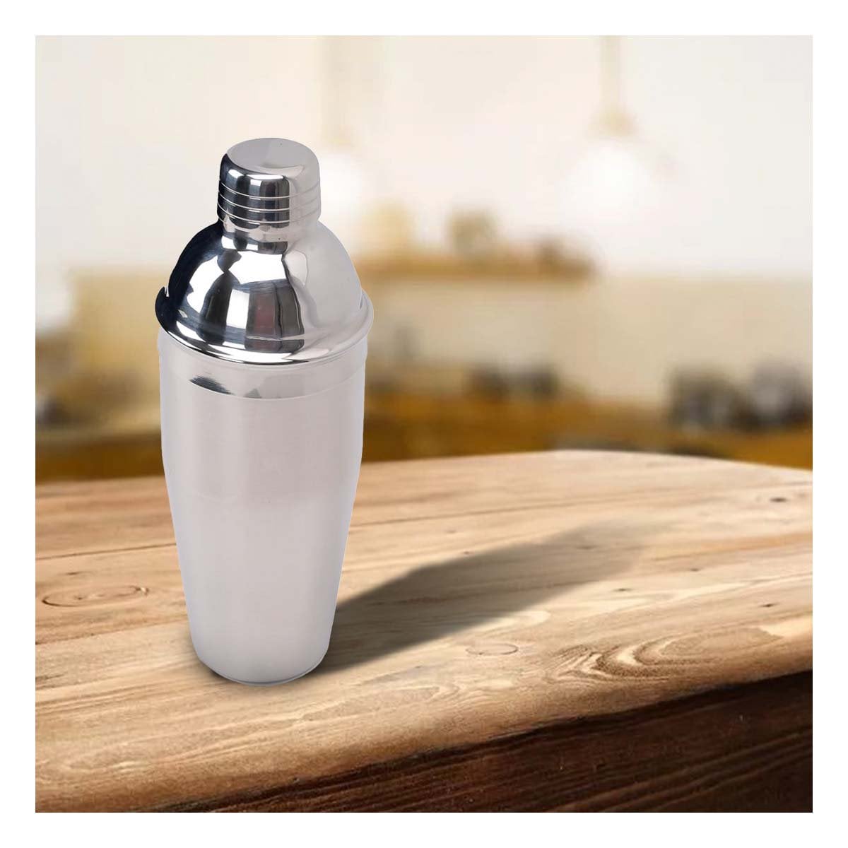 RECIPIENTE METALICO PLATEADO IDEAL PARA COCKTAILS Y BEBIDAS ESPECIALES 8,5X23,5CM - 1
