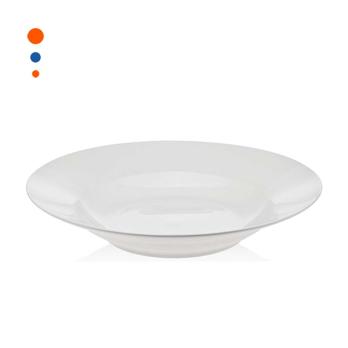 PIEZA CIRCULAR SEMI HONDO BLANCO PARA PRESENTACION DE COMIDAS EN HOGAR Y+PAPEL REGALO - 1