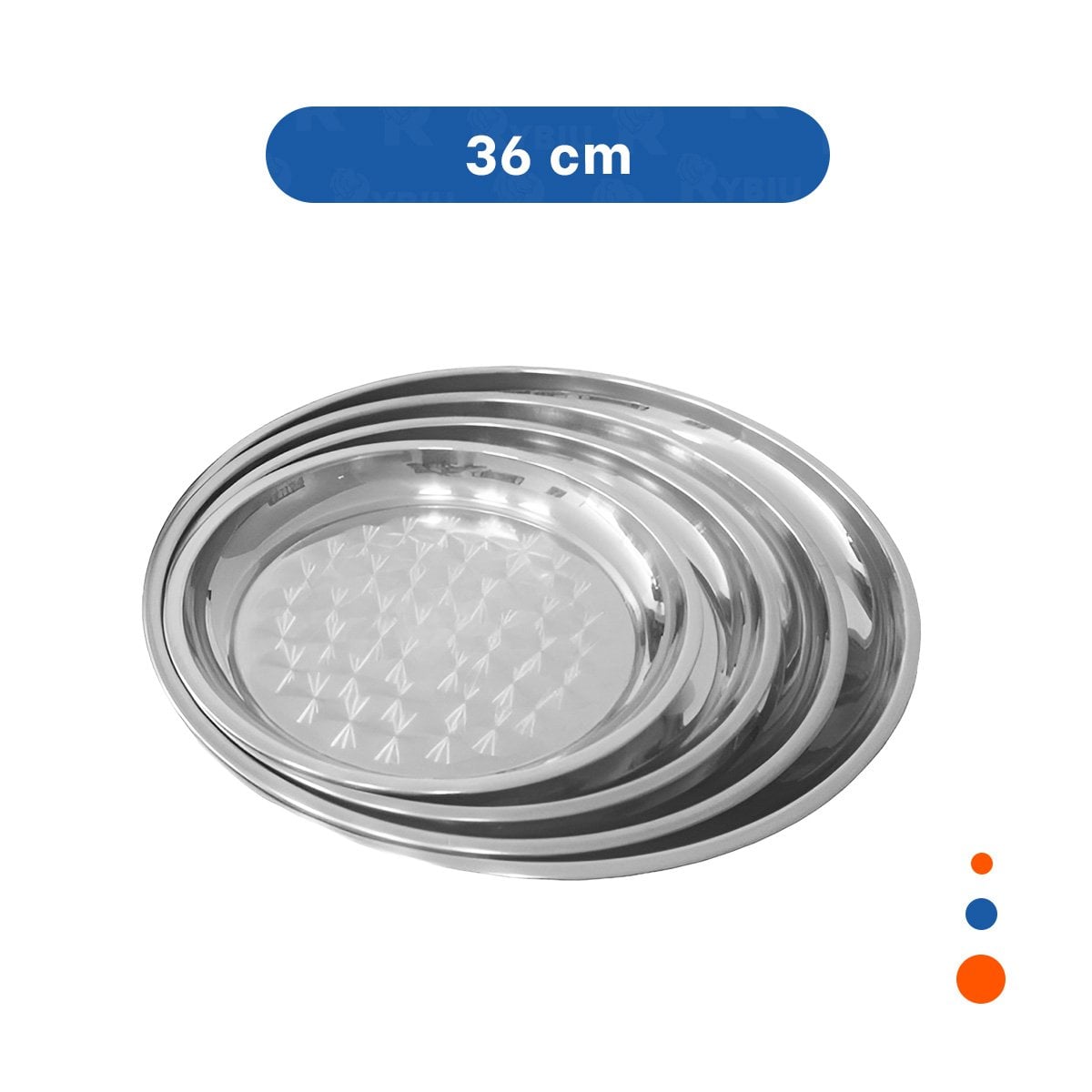 PACK2 PIEZAS PARA MESA EN ACERO CIRCULAR PARA USO DIARIO - 4