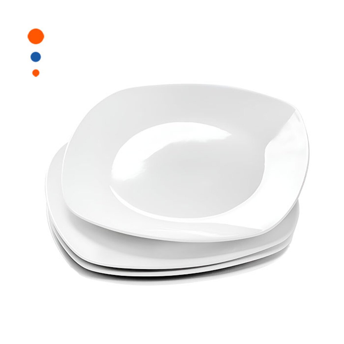 HOGAR Y COCINA CON PLATO BLANCO DE FORMA CUADRADA Y+LIGAS REGALO - 3