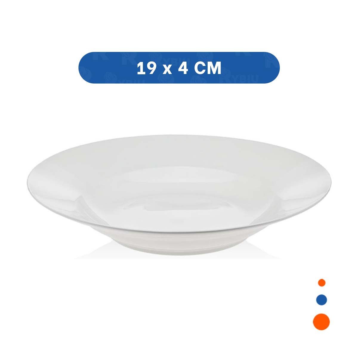 PACK2 ARTICULO DECORATIVO CIRCULAR SEMI HONDO BLANCO PARA MESA MODERNA Y+REGALO STICKER - 4