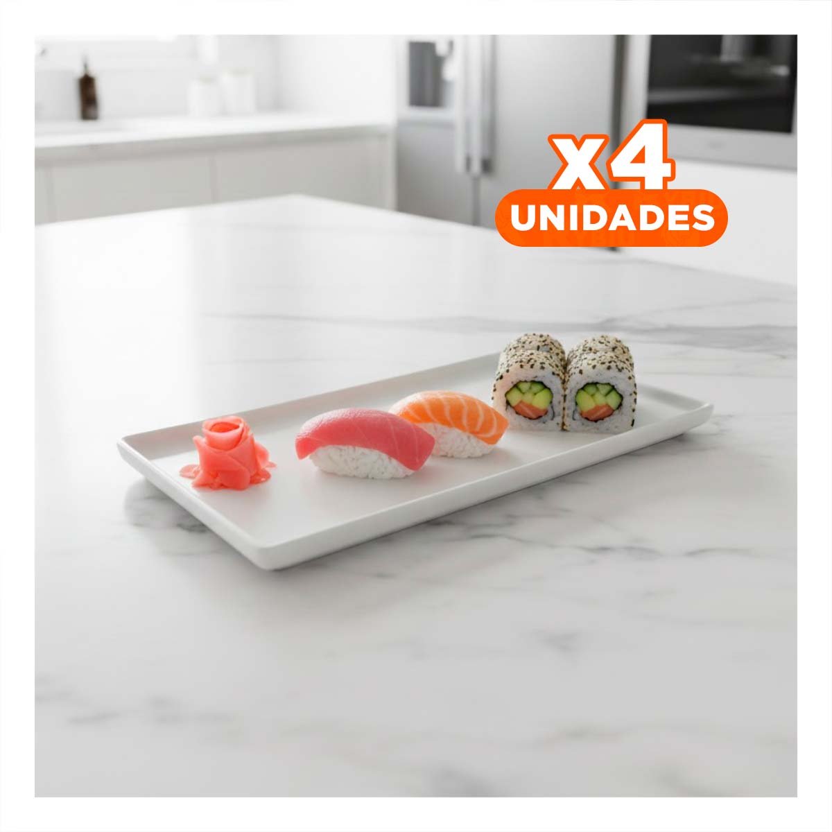 PACK4 PLATO PRACTICO RECTANGULAR PARA SERVIR EN REUNIONES FAMILIARES - 1