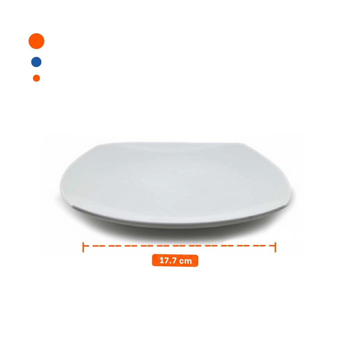 PACK4 PLATO PRACTICO CUADRADO OVALADO PARA COMEDOR EN CASA - 4