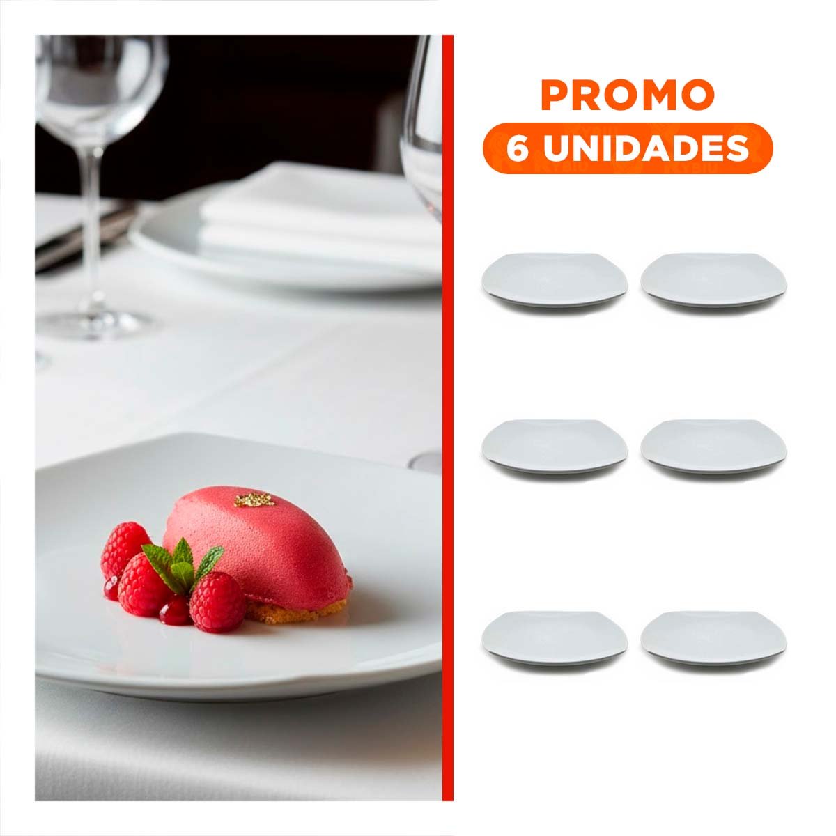 PACK6 BOWL PRACTICO CUADRADO OVALADO PARA COCINA DIARIA - 1