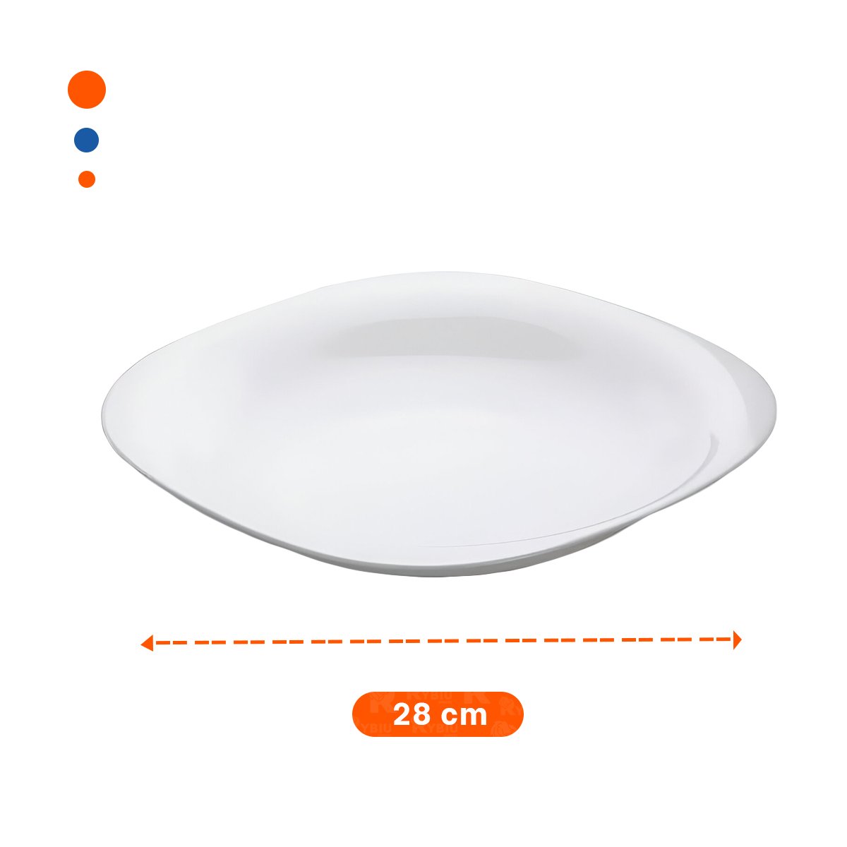 PACK2 PIEZA BLANCA CON FORMA CUADRADA Y BORDE CURVO MODERNO Y+PAPEL REGALO - 4
