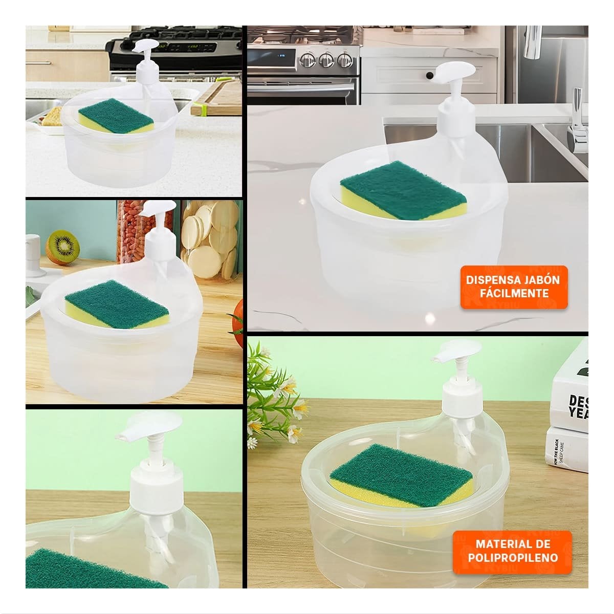 PACK12 SISTEMA FUNCIONAL PARA JABON LAVAVAJILLA TRANSPARENTE Y+PAPEL REGALO - 2