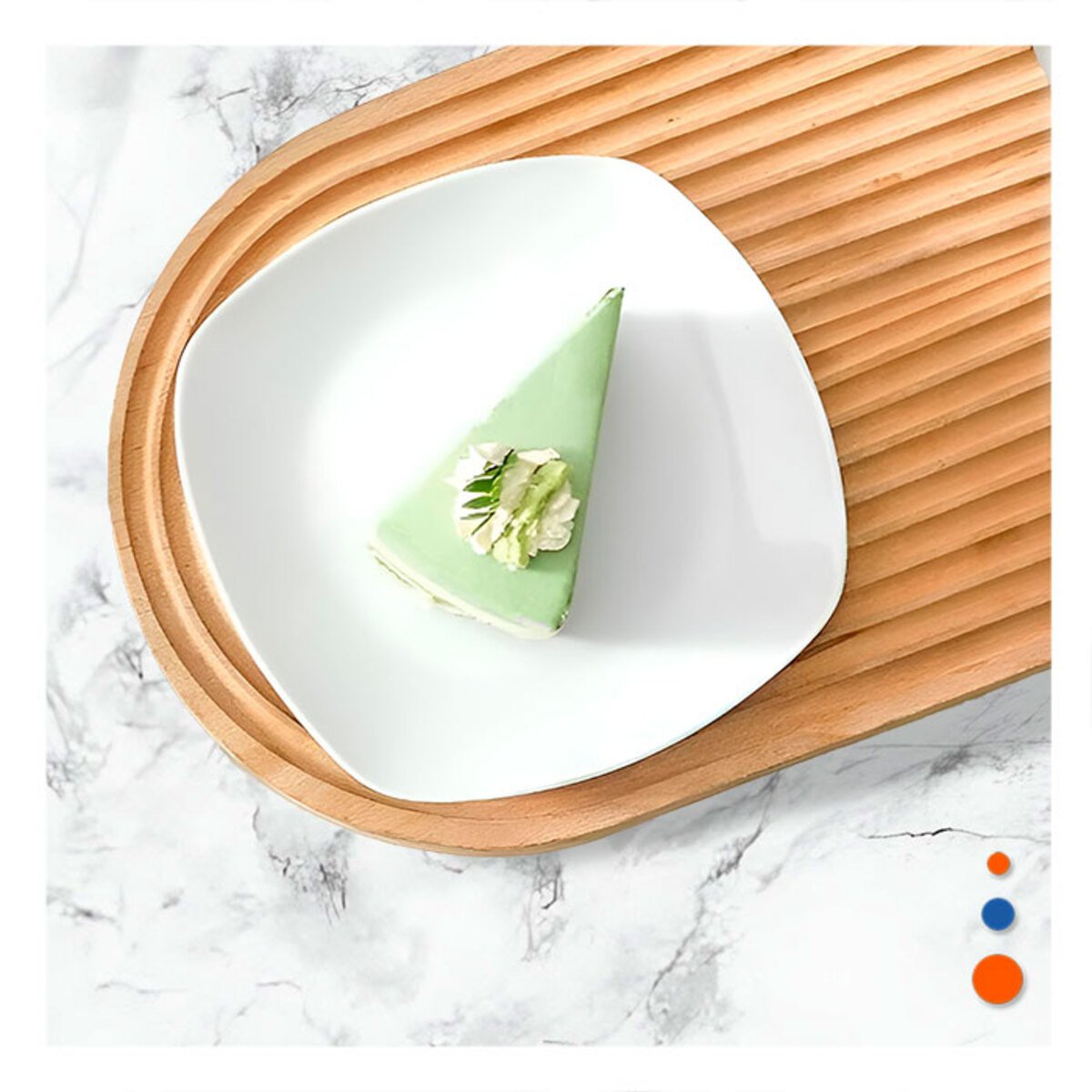 CUADRADO PLATO BLANCO PARA MESA DE HOGAR Y COMEDOR MODERNO - 2