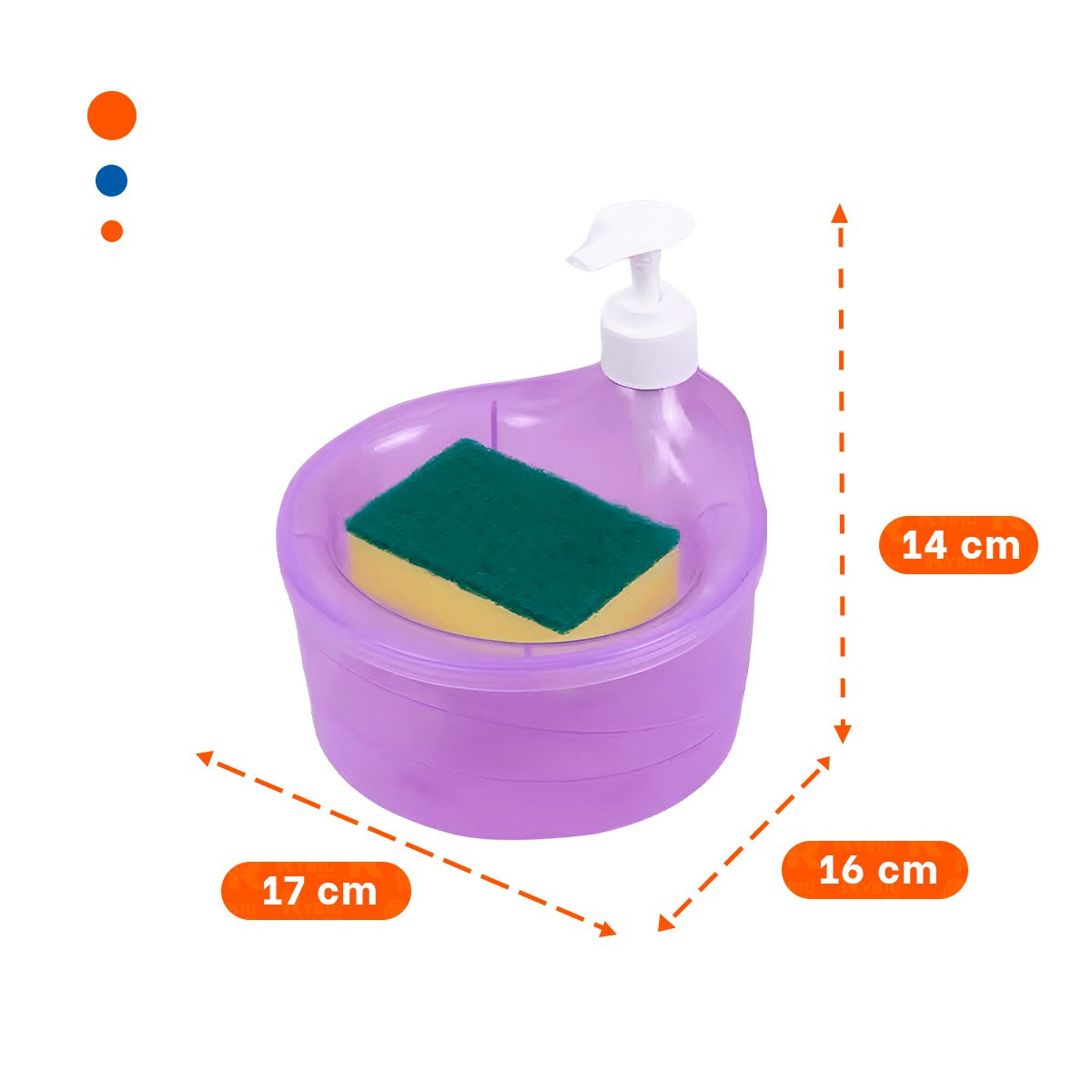 PACK2 ENVASE MANUAL PARA JABON LAVAVAJILLA CIRCULAR MORADO Y+PAPEL REGALO - 4