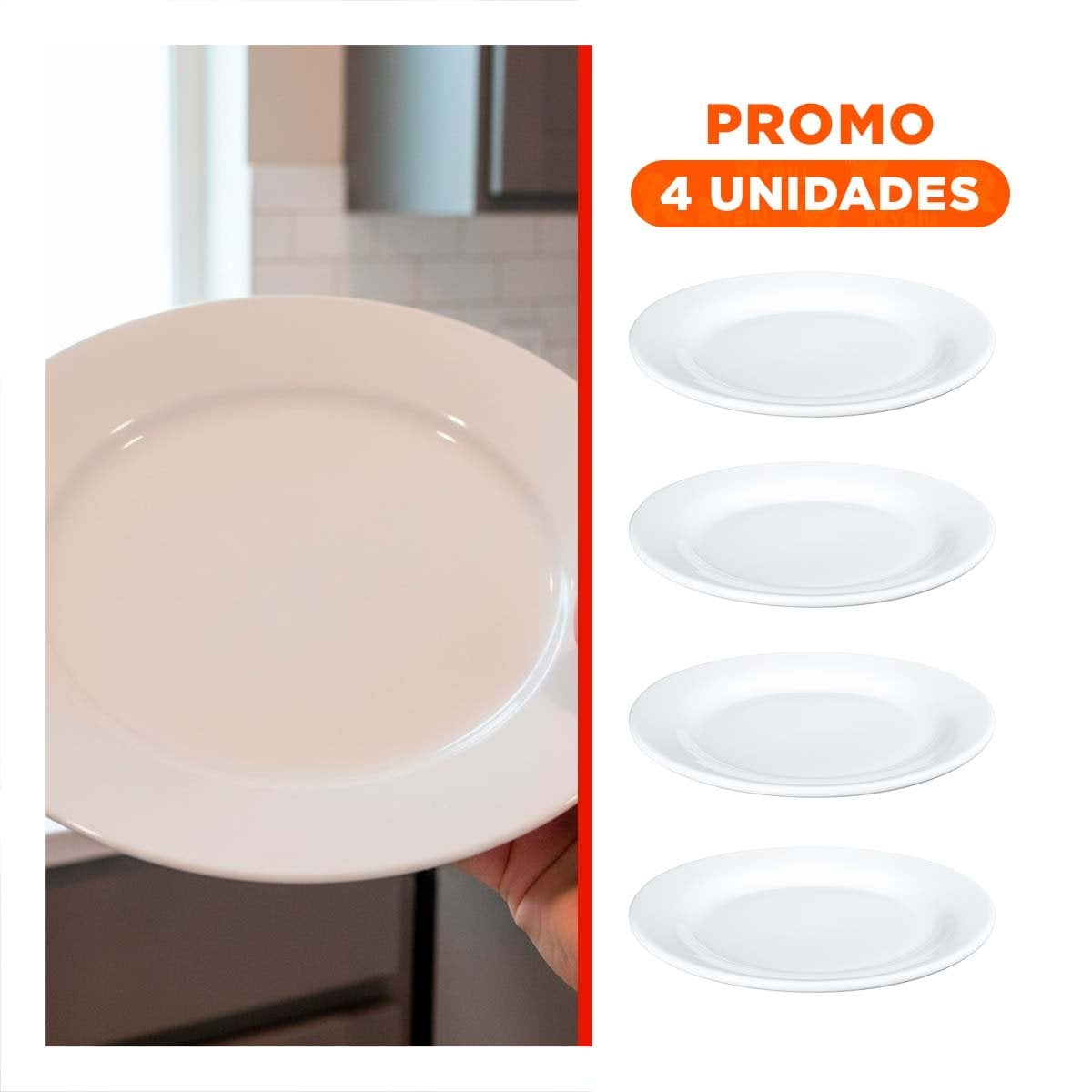 PACK4 MESA FAMILIAR CON ACCESORIO BLANCO DE DISEÑO CIRCULAR Y+REGALO STICKER - 1