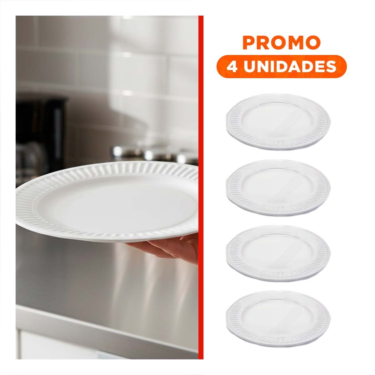 PACK4 COMEDOR MODERNO CON ACCESORIO BLANCO Y LINEAS VERTICALES Y+REGALO STICKER - 1
