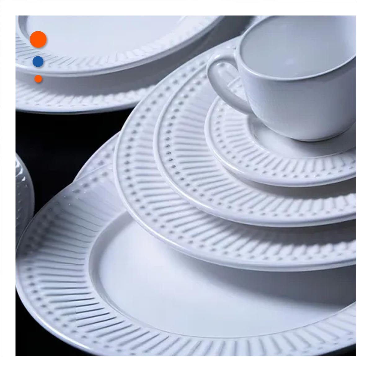 PACK4 COMEDOR MODERNO CON ACCESORIO BLANCO Y LINEAS VERTICALES Y+REGALO STICKER - 5