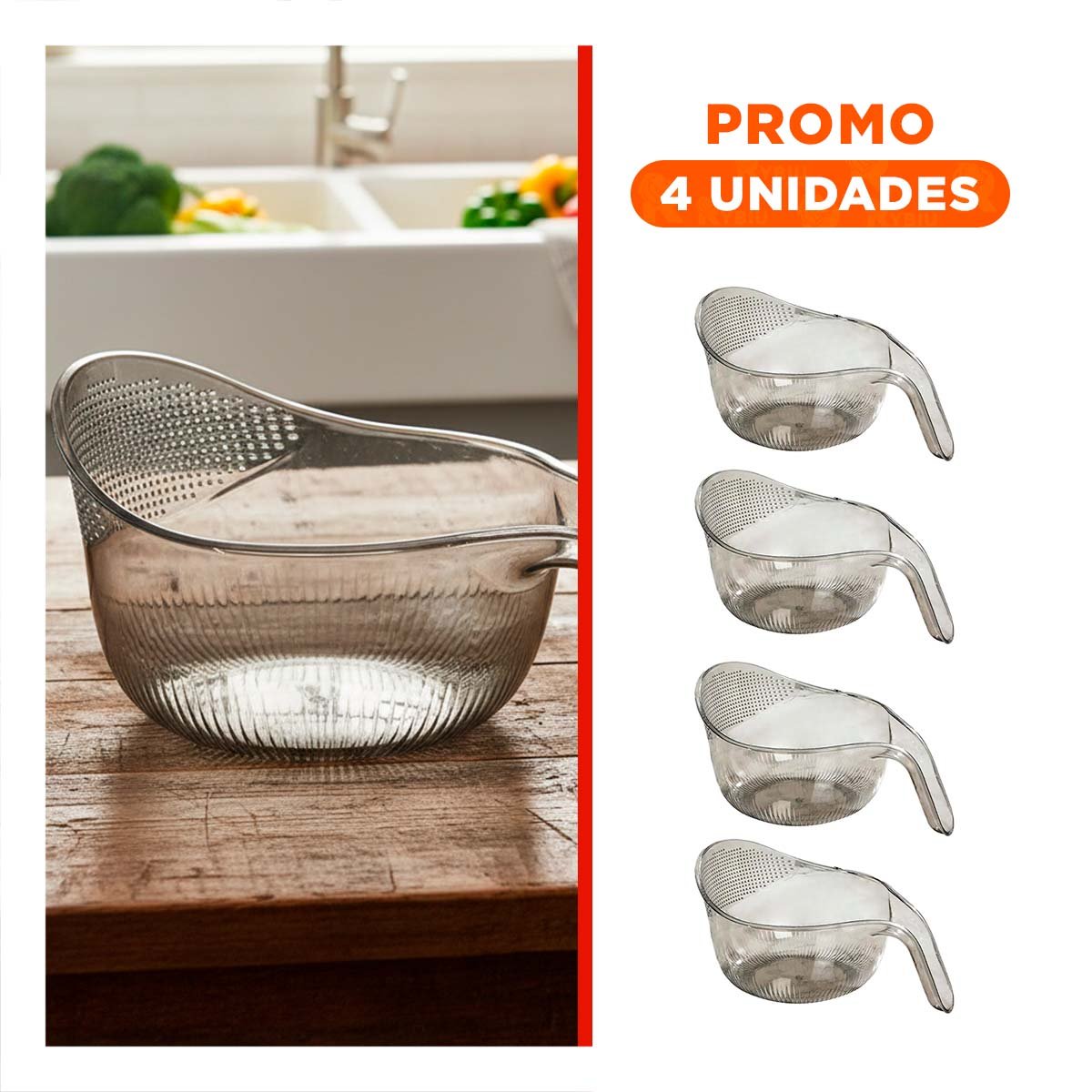 PACK4 ACCESORIO PRACTICO CON MANGO ERGONOMICO PARA COCINA Y+REGALO STICKER - 1