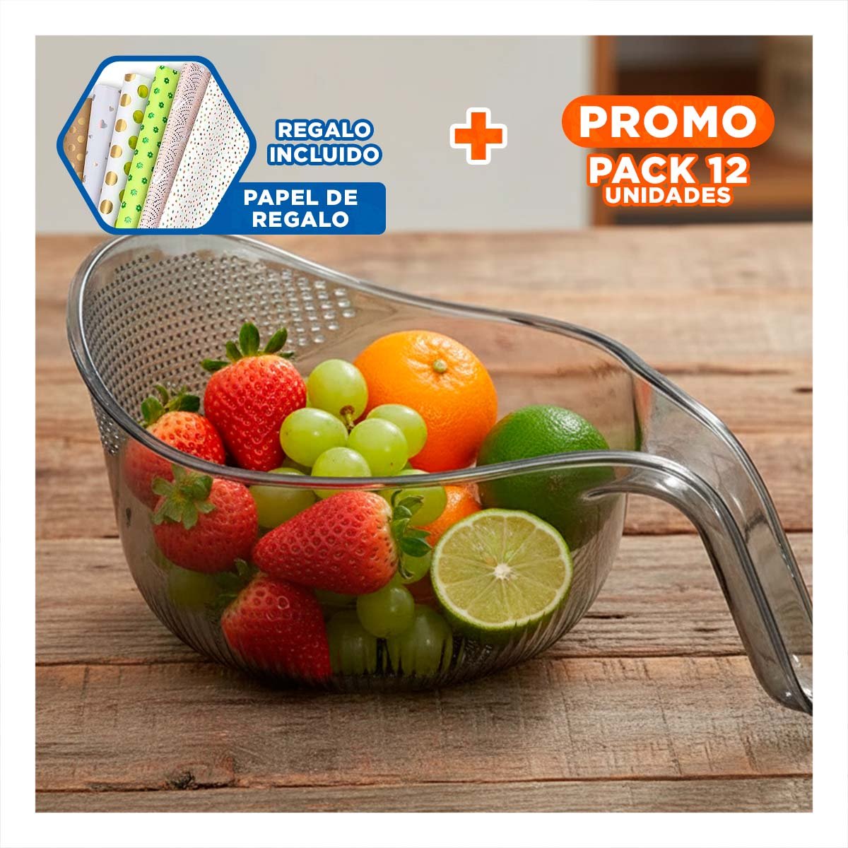 PACK12 FILTRO DURADERO CON MANGO FIRME PARA COCINA Y+PAPEL REGALO - 1