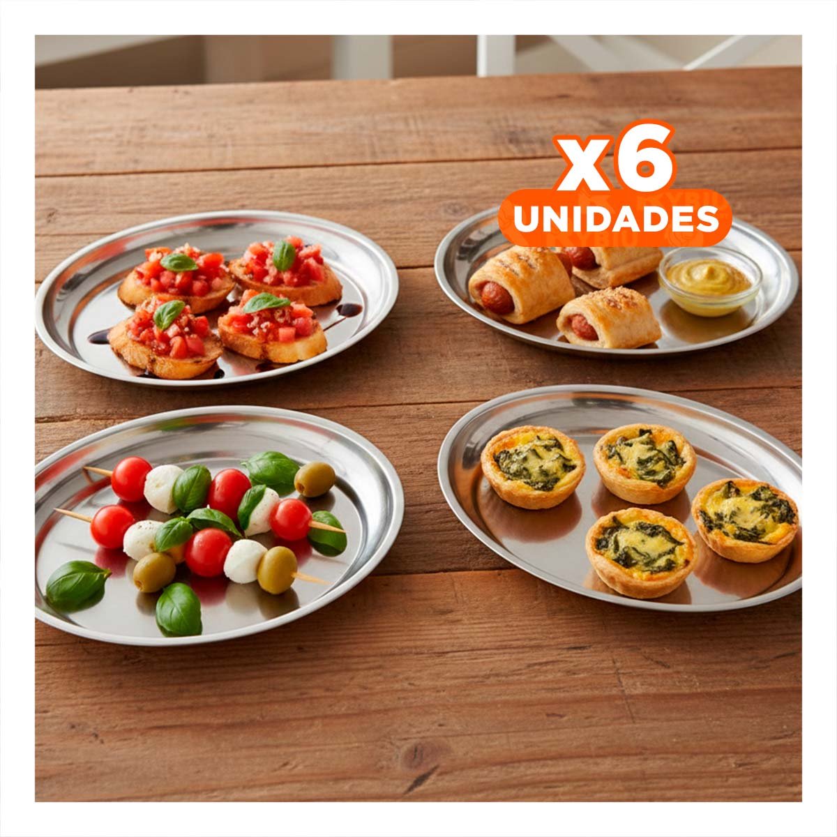 PACK6 SET DE COMPLEMENTOS CIRCULARES DE ACERO PARA COCINA Y+REGALO STICKER - 1