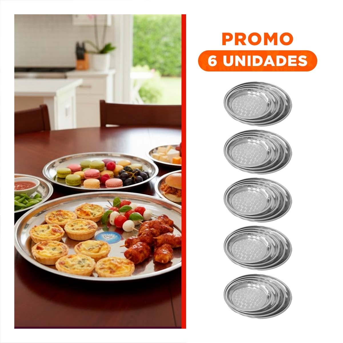 PACK6 ACCESORIOS DE COCINA EN ACERO REDONDO PARA USO DIARIO - 1
