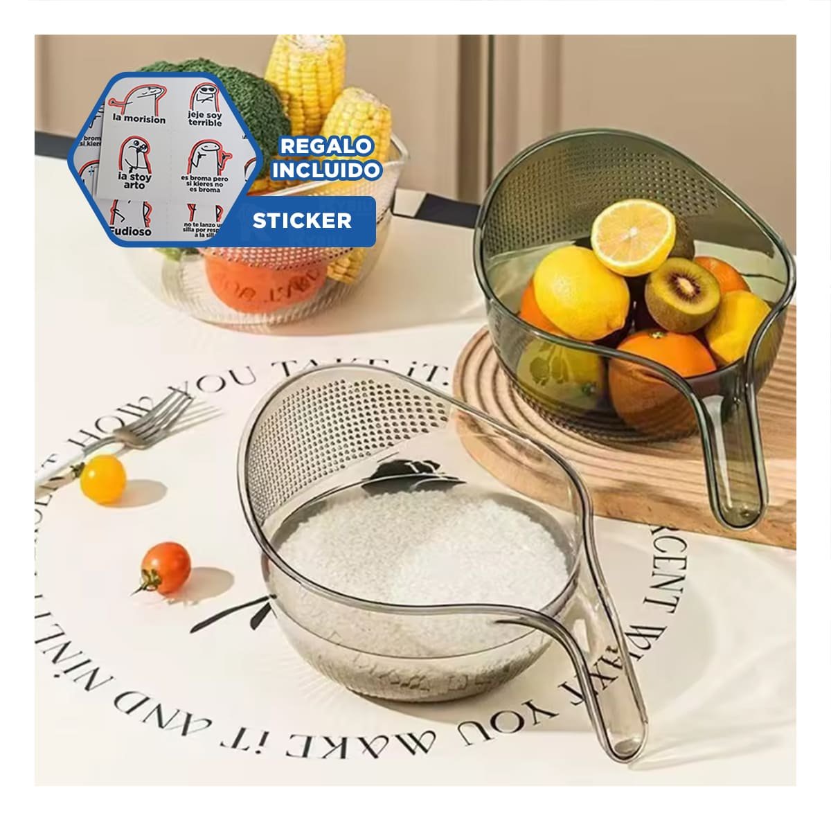 HERRAMIENTA DE COCINA CON MANGO RESISTENTE PARA USO DIARIO Y+REGALO STICKER - 1