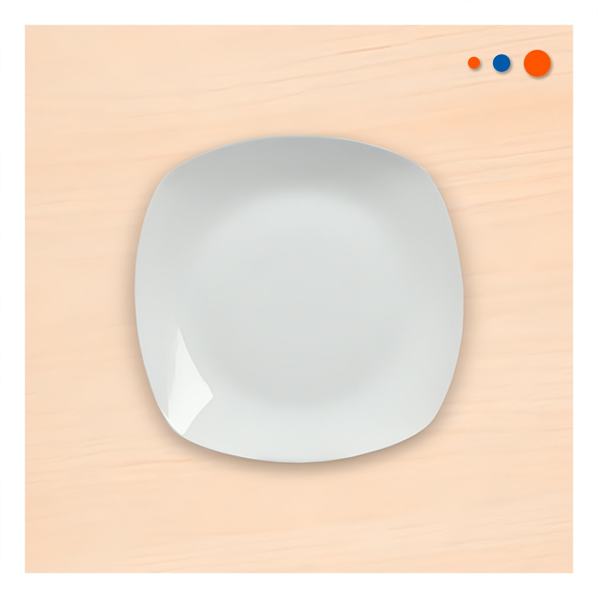 PACK2 VAJILLA RESISTENTE CUADRADA CON BORDE CURVO PARA COCINA EN CASA - 5