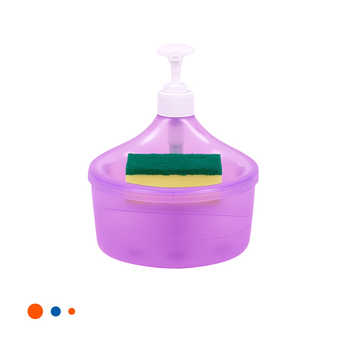 PACK6 ACCESORIO RECARGABLE PARA JABON LAVAVAJILLA CIRCULAR MORADO Y+REGALO STICKER - 2
