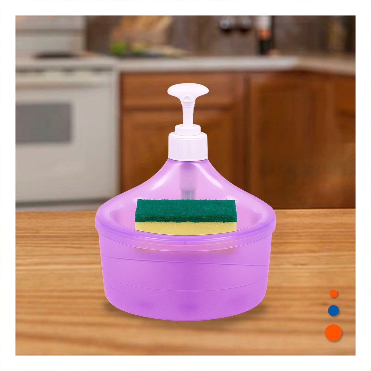 PACK4 EQUIPO COMPACTO PARA JABON LAVAVAJILLA CIRCULAR MORADO - 5