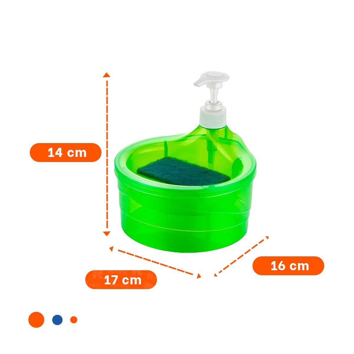 SISTEMA MANUAL PARA JABON LAVAVAJILLA CIRCULAR VERDE LIMON EN COCINA Y+REGALO STICKER - 4