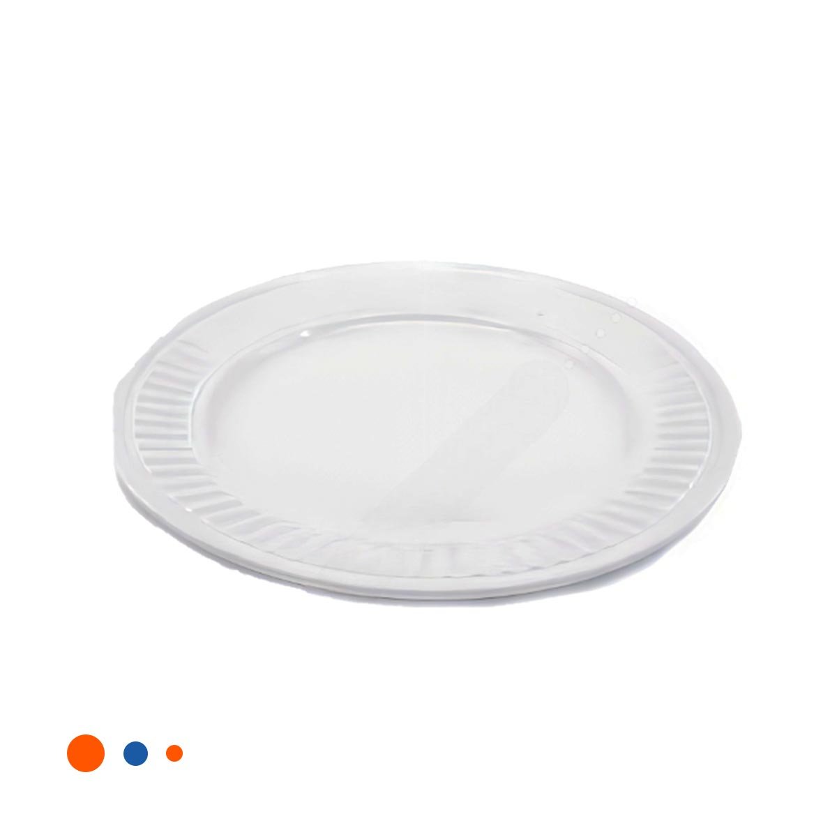 MESA DE CASA CON PLATO BLANCO CIRCULAR Y RAYAS VERTICALES Y+PAPEL REGALO - 1