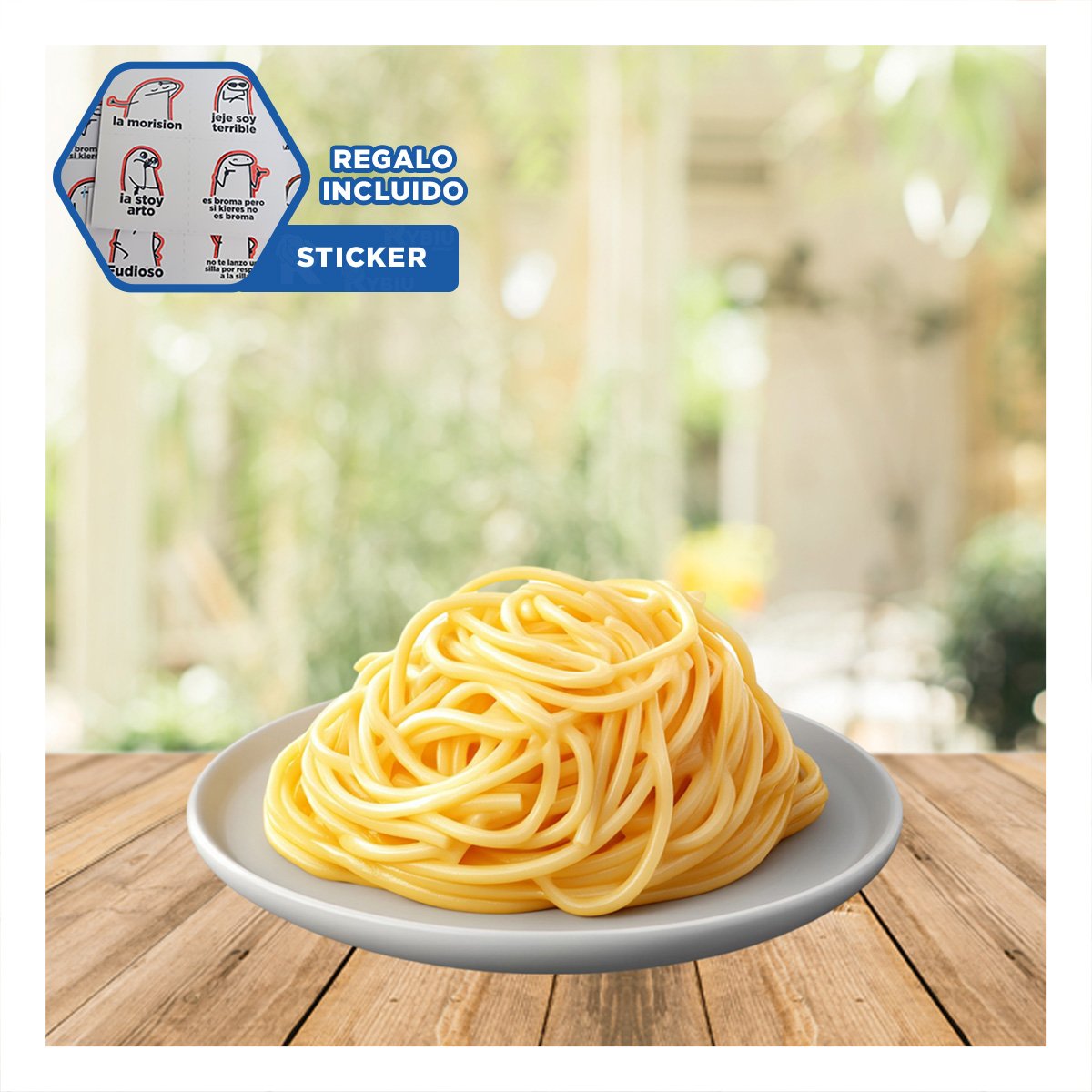 PLATO PARA COMEDOR BLANCO CON FORMA REDONDA Y ESTILO ACTUAL Y+REGALO STICKER - 1