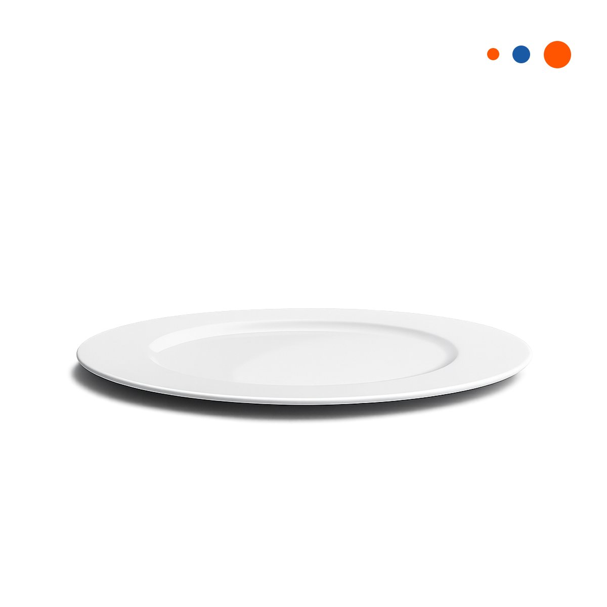 PLATO PARA COMEDOR BLANCO CON FORMA REDONDA Y ESTILO ACTUAL Y+REGALO STICKER - 3