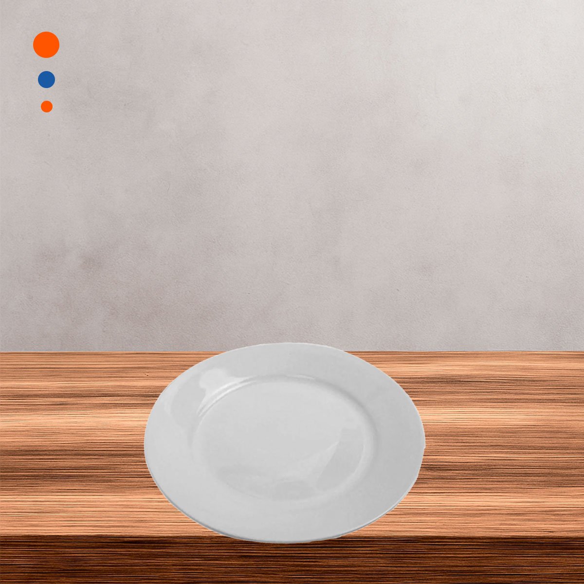PLATO PARA COMEDOR BLANCO CON FORMA REDONDA Y ESTILO ACTUAL Y+REGALO STICKER - 5