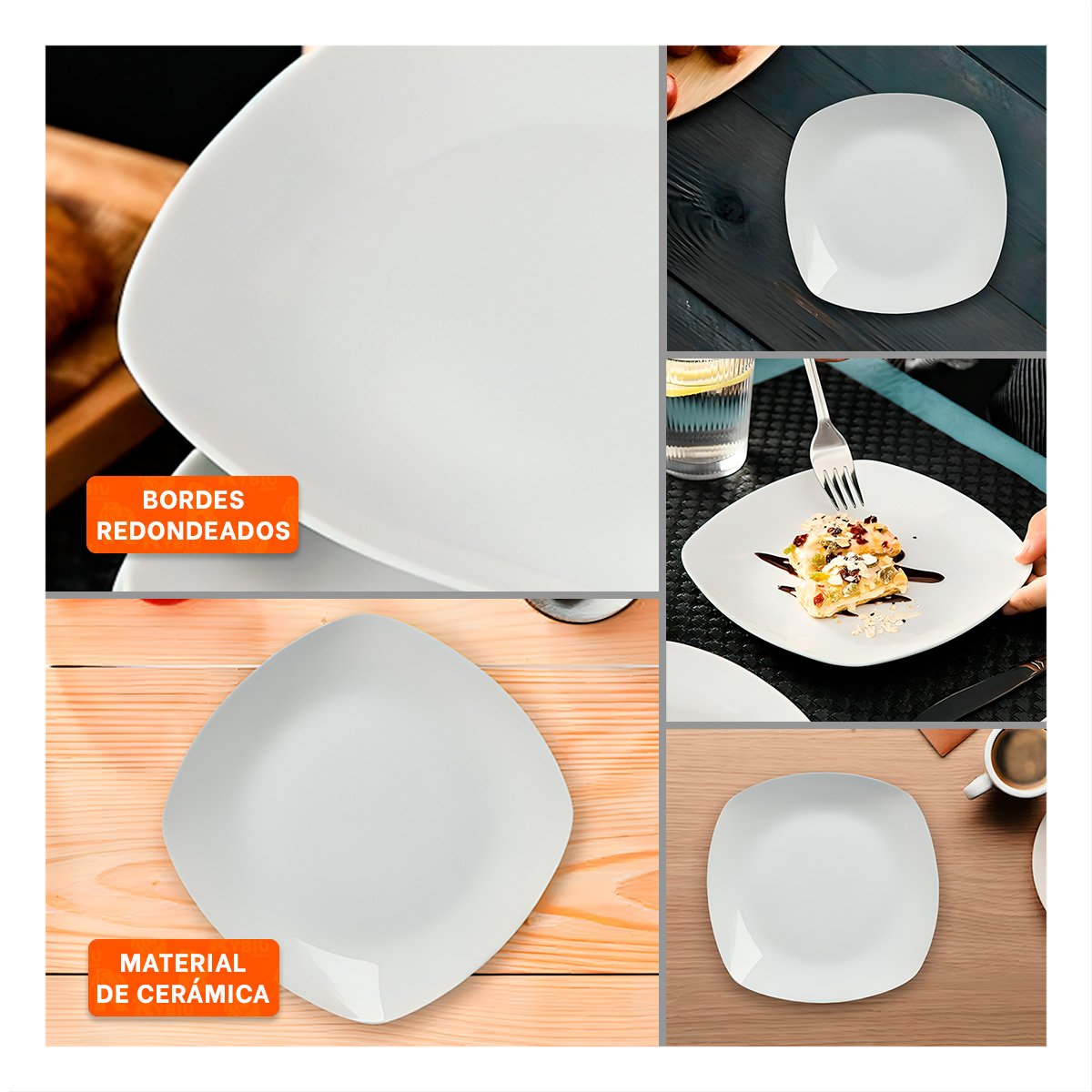 UTENSILIO CUADRADO CON BORDE CURVO PARA COCINA Y MESA FAMILIAR Y+POST IT - 5