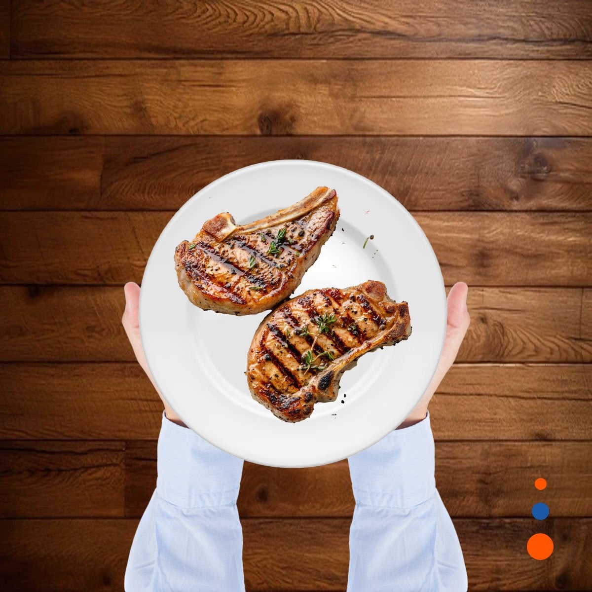 COCINA MODERNA CON PLATO BLANCO REDONDO PARA SERVIR COMIDAS Y+LIGAS REGALO - 1