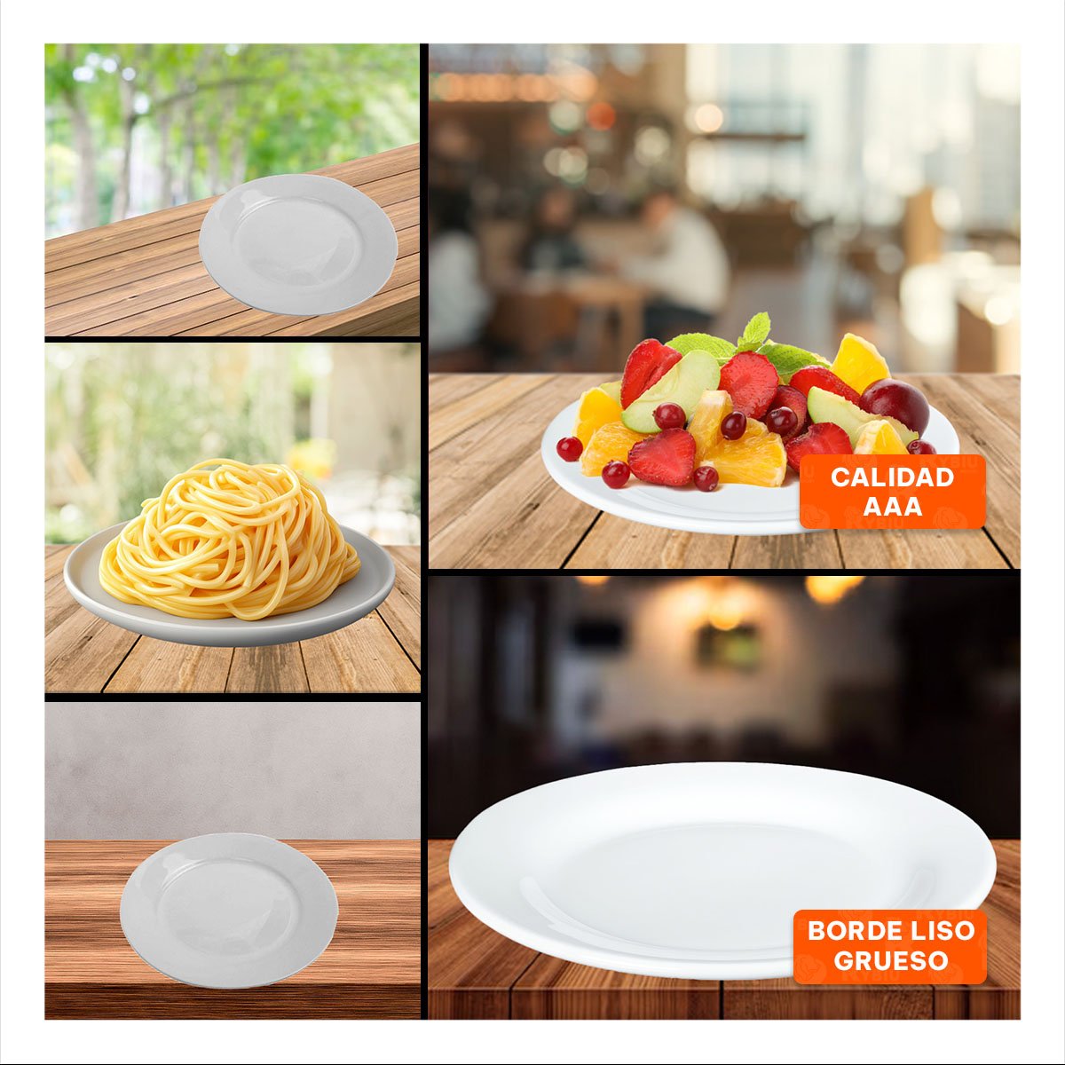 COCINA MODERNA CON PLATO BLANCO REDONDO PARA SERVIR COMIDAS Y+LIGAS REGALO - 5