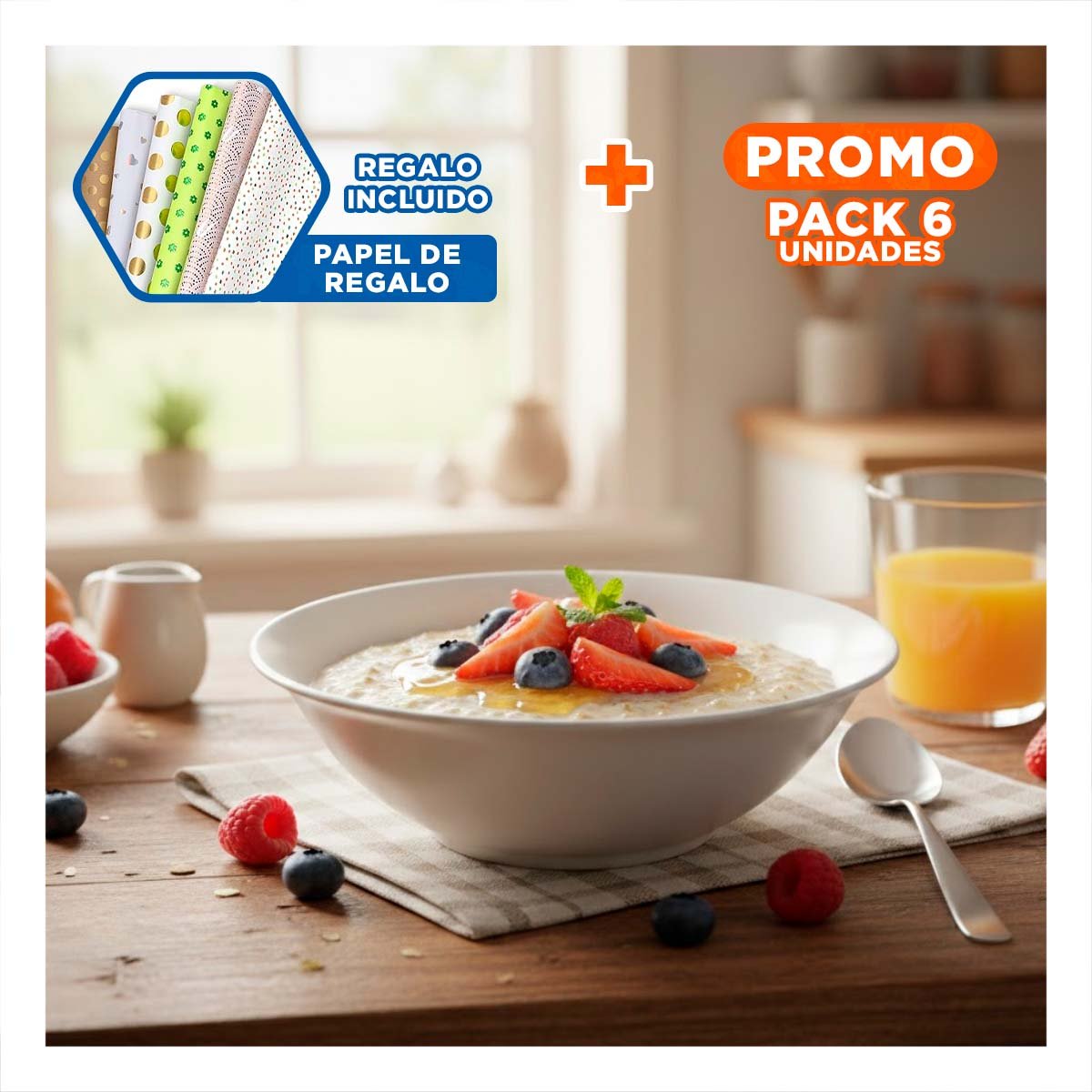 PACK6 RECIPIENTE FUNCIONAL ONDA PARA PASTAS Y CREMAS CASERAS Y+PAPEL REGALO - 1