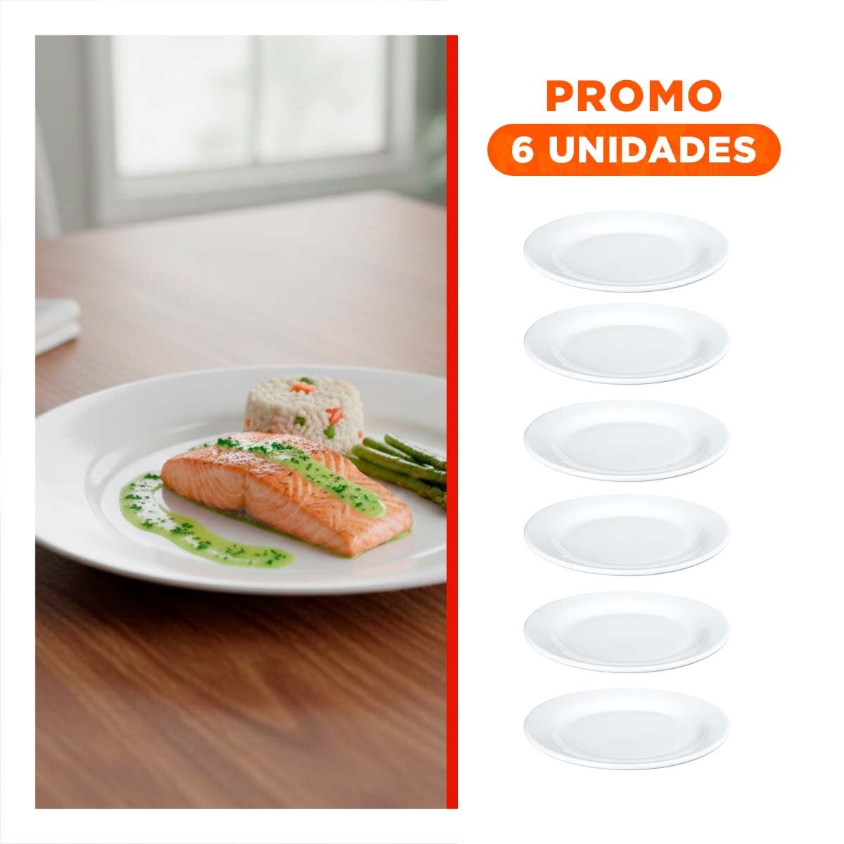 PACK6 ACCESORIO BLANCO PARA SERVIR COMIDAS EN CASA - 1
