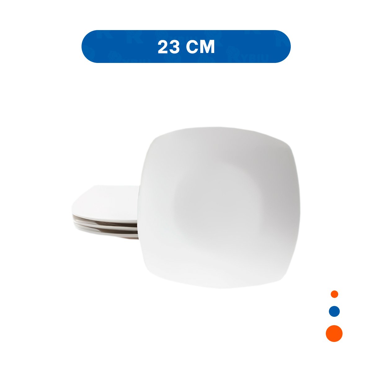 PACK6 BOWL PRACTICO CUADRADO CON BORDE CURVO PARA COCINA DIARIA - 4