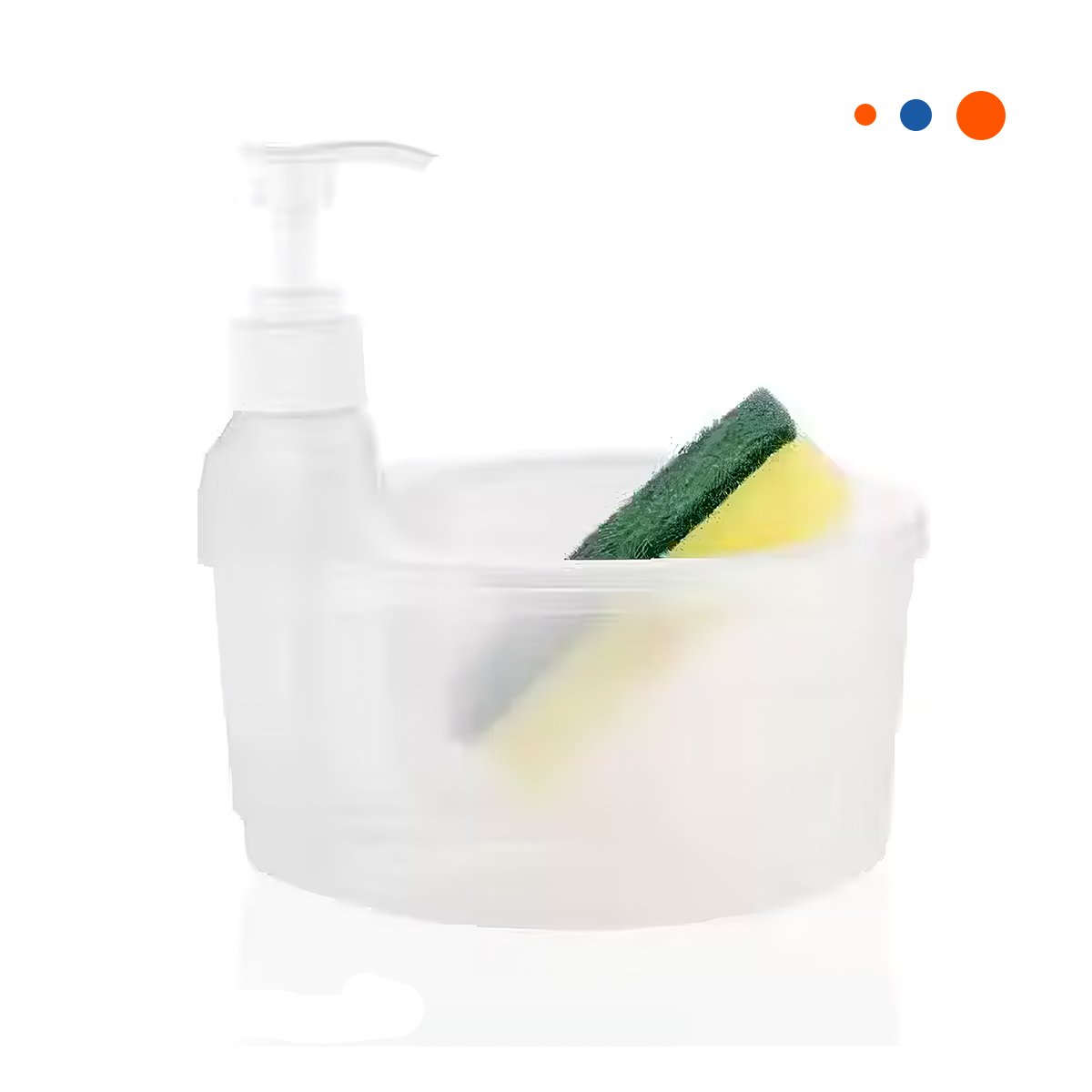 SISTEMA MANUAL PARA JABON LAVAVAJILLA CIRCULAR TRANSPARENTE EN COCINA Y+REGALO STICKER - 3