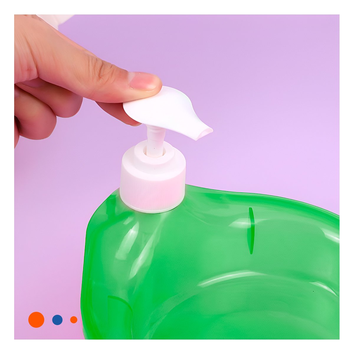 ORGANIZADOR DE LAVADERO PARA JABON LAVAVAJILLA CIRCULAR VERDE LIMON Y+POST IT - 3