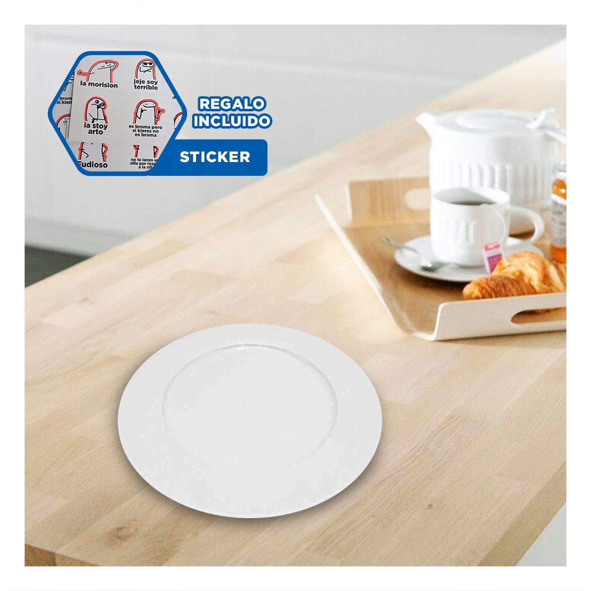 ARTICULO REDONDO PARA MESA DE COMEDOR EN CASA CON ESTILO Y+REGALO STICKER - 1